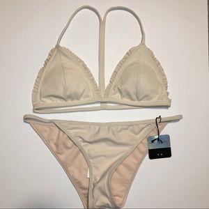 NWT LA Hearts cream bikini